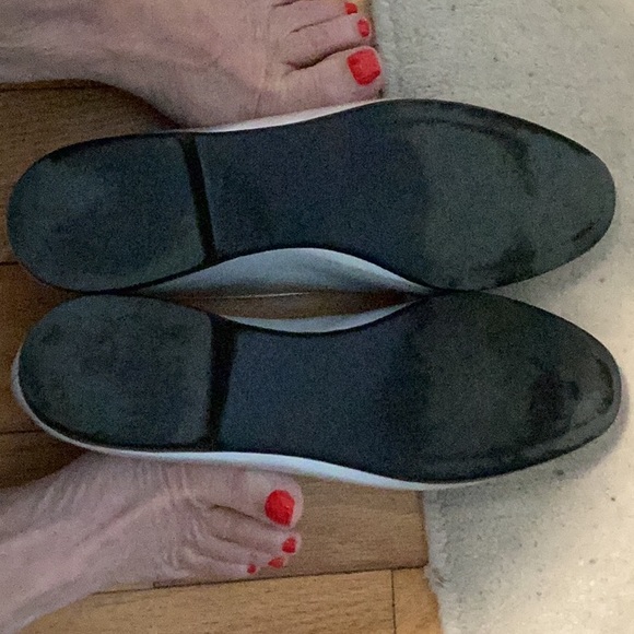 Belgian Shoes.  Silver with gold trim. Good condition. - Picture 2 of 4